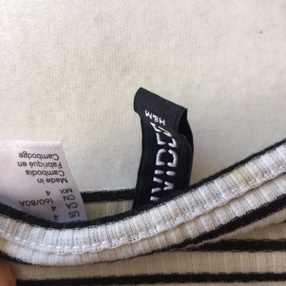 H & M Divided Striped Cold Shoulder Shift Dress - Picture 5 of 5